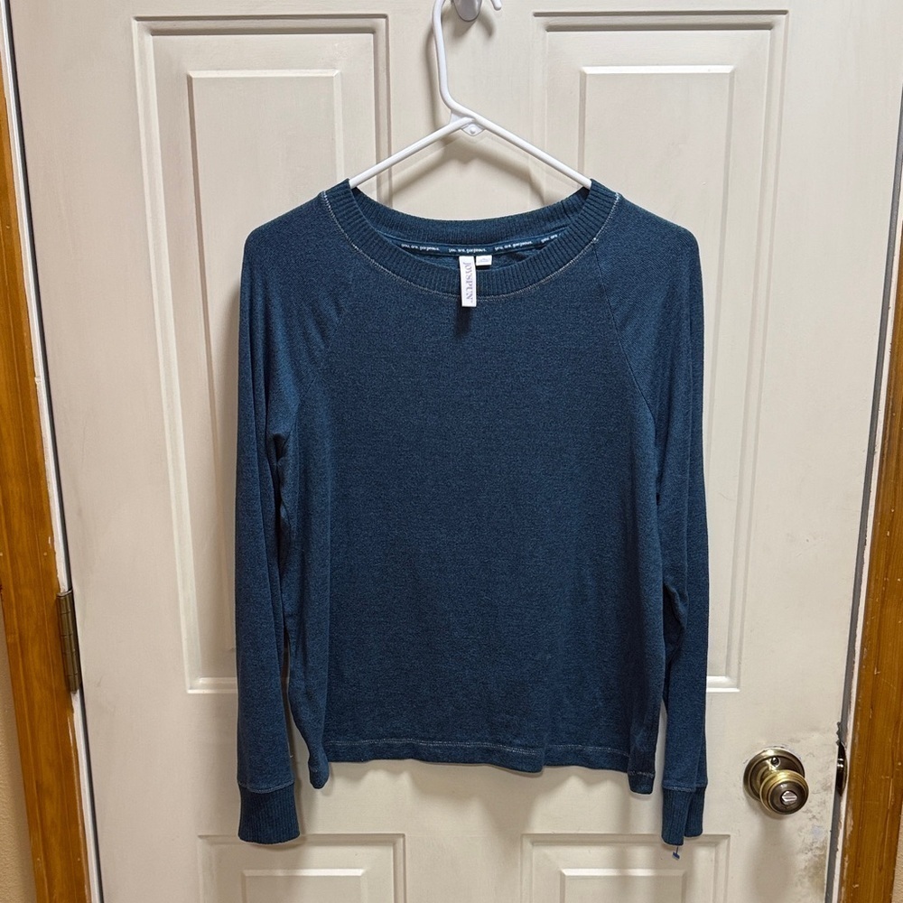 Joyspun Teal Long Sleeve Knit Top size M